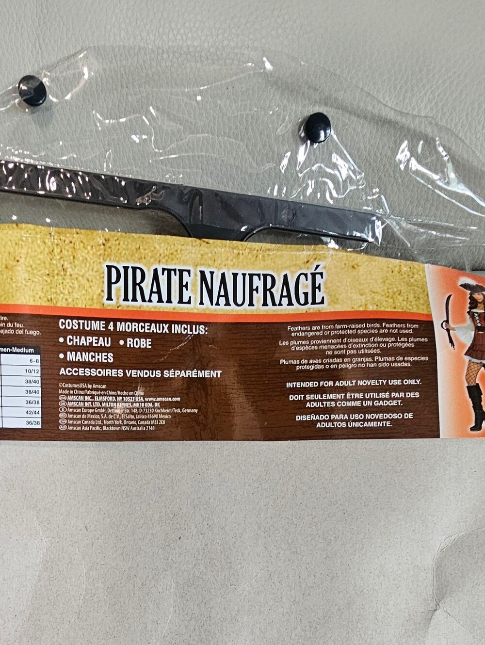 Castaway Pirate Halloween Costume Size Medium - Picture 4 of 8